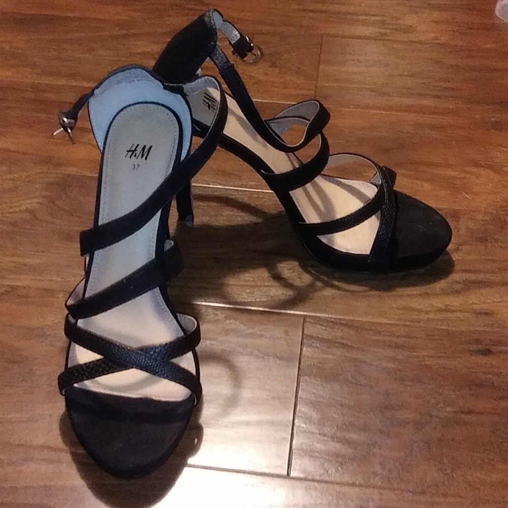 Black Strappy Heels